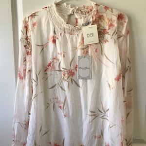 Pure Silk Floral Blouse